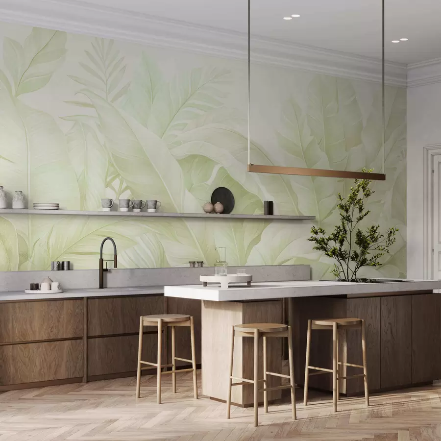 wall murals Винтажно тропско лишће w05518v1