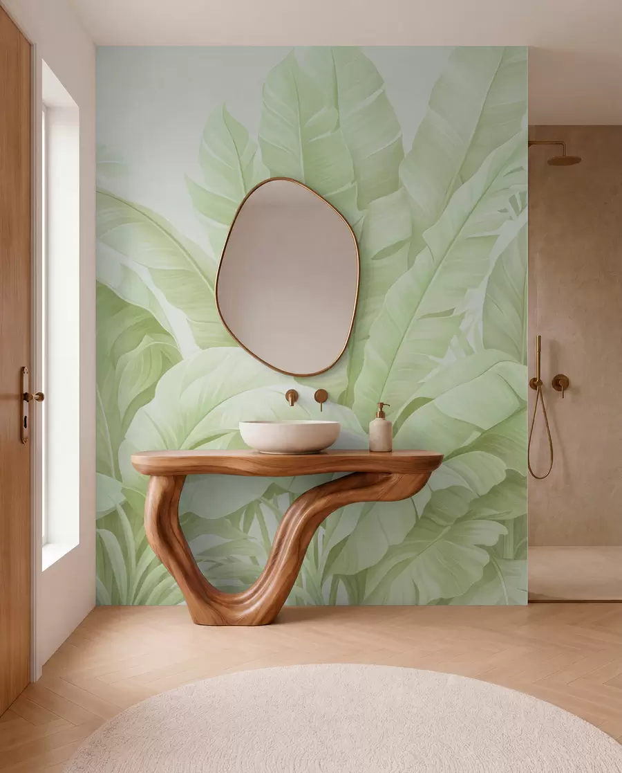 wall murals Винтажно тропско лишће w05518v1