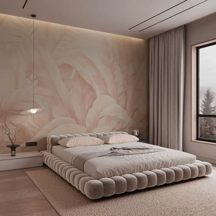 wall murals Винтажно тропско лишће w05518v2