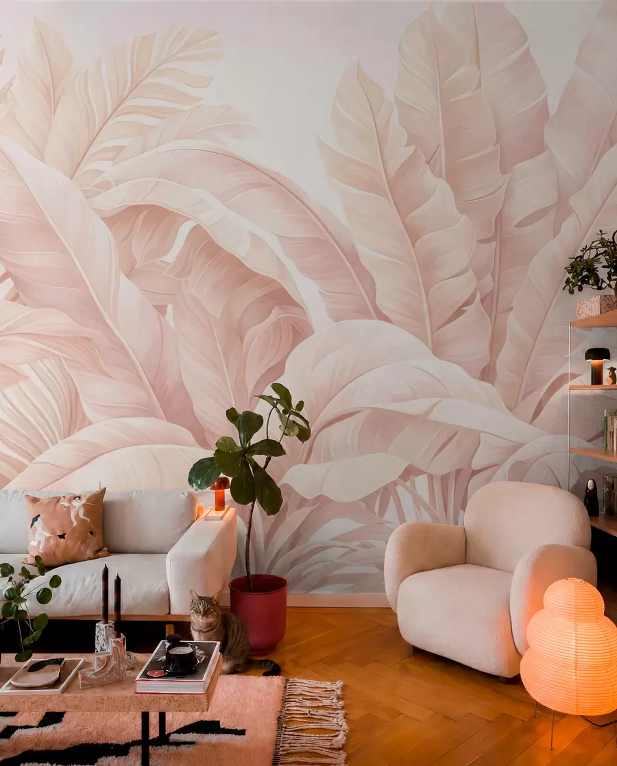 wall murals Винтажно тропско лишће w05518v2