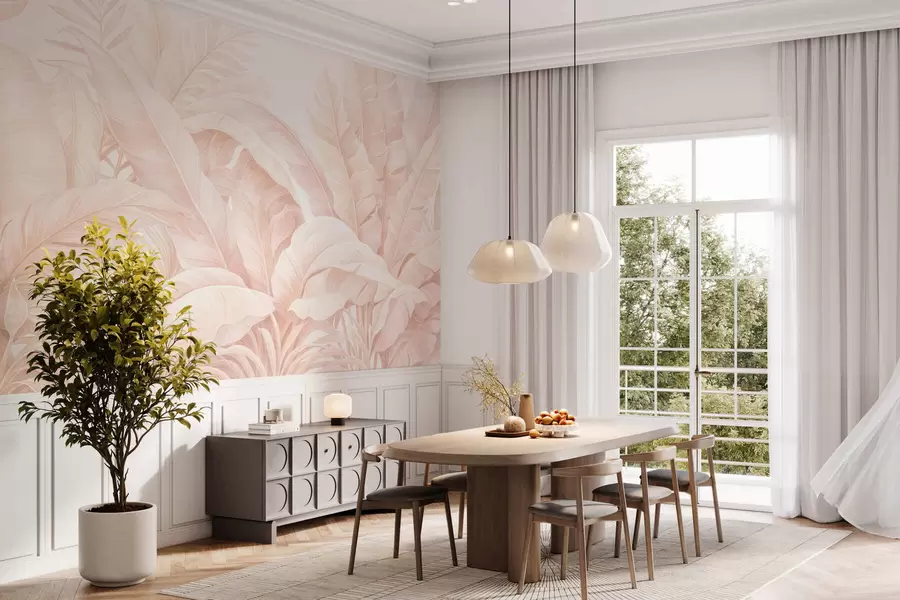 wall murals Винтажно тропско лишће w05518v2