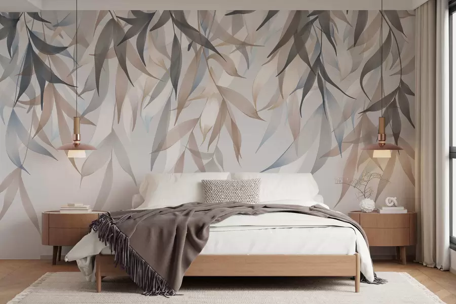 wall murals Висећи дуги листови w05523