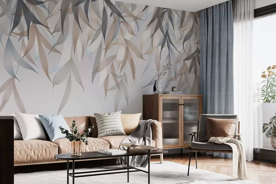 wall murals Висећи дуги листови w05523