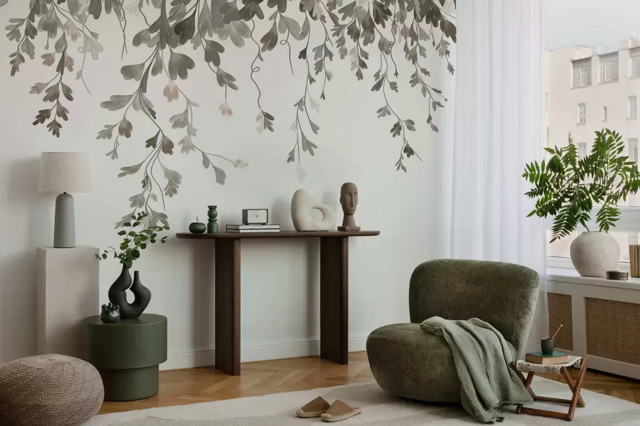 wall murals Нежни висећи листови w05526