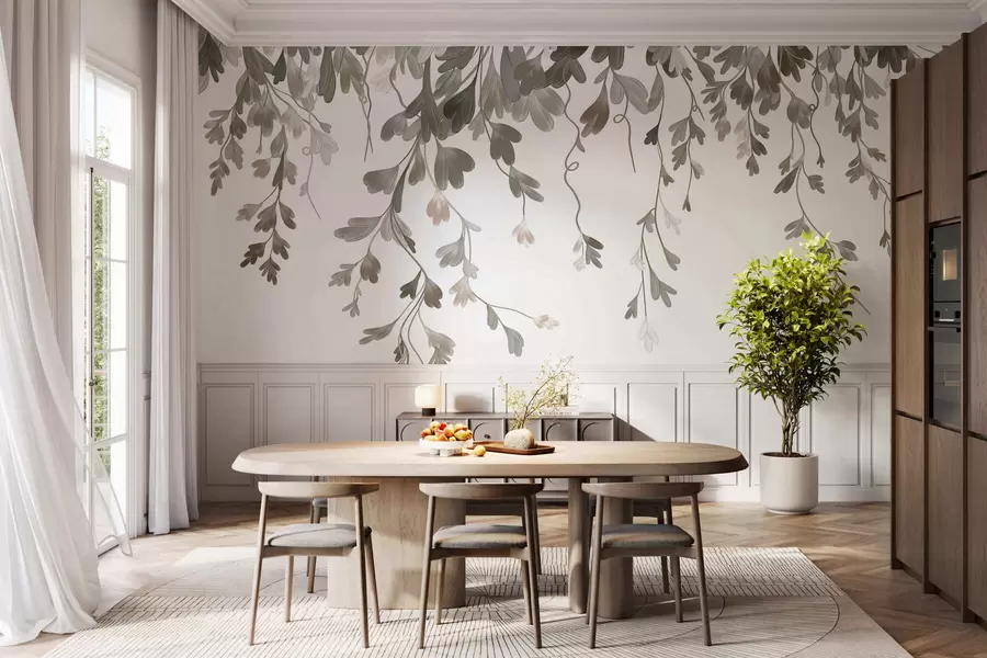 wall murals Нежни висећи листови w05526