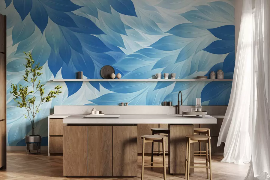 wall murals Оштро апстрактно лишће w05531v2