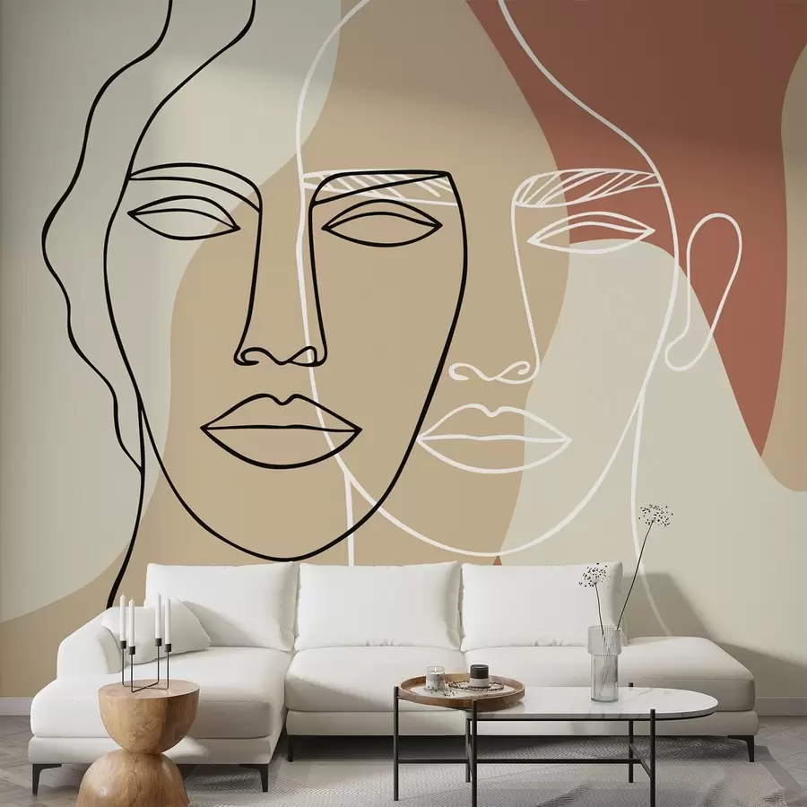 wall murals Апстрактна лица w05550v1