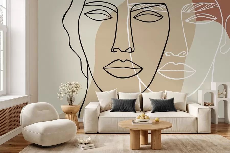 wall murals Апстрактна лица w05550v1