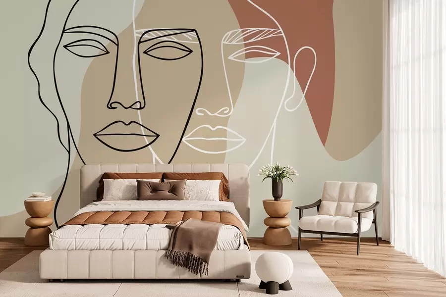 wall murals Апстрактна лица w05550v1