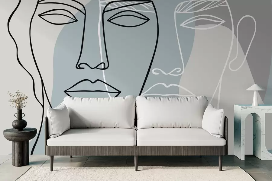 wall murals Апстрактна лица w05550v2