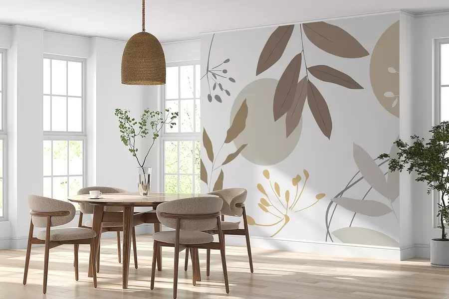 wall murals Апстракција са биљкама w05552v1
