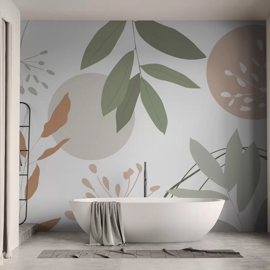 wall murals Апстракција са биљкама w05552v2