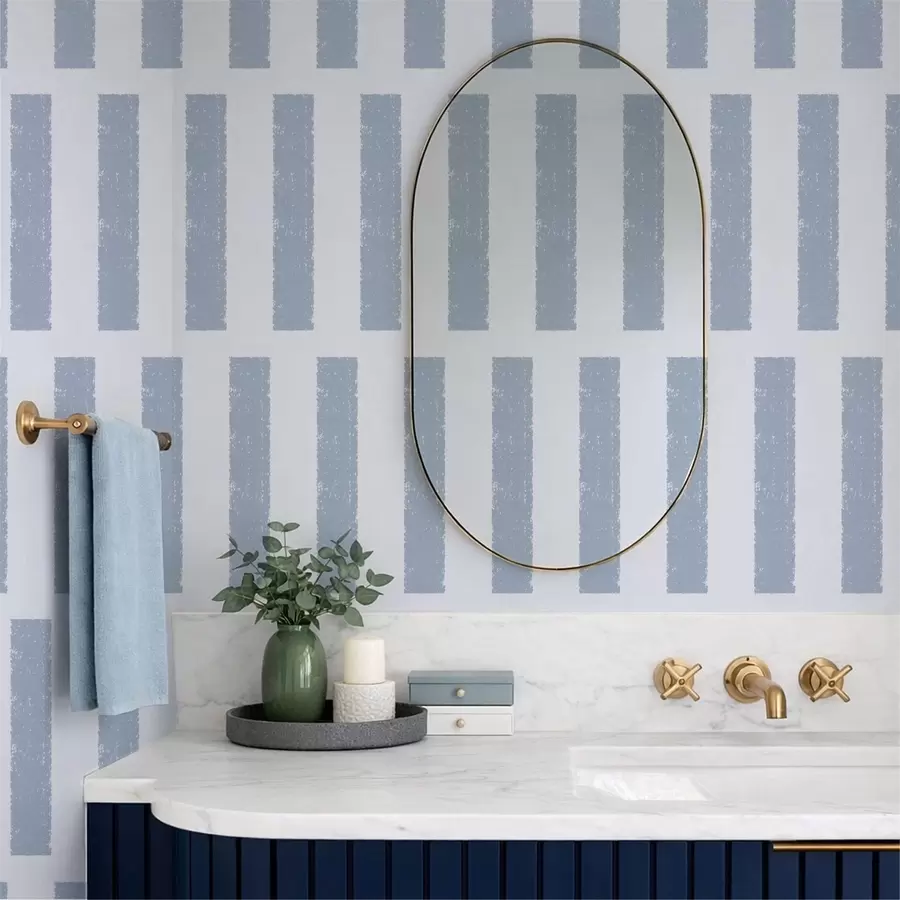 wall murals Светлоплаве вертикалне пруге на светлој позадини a01189v2