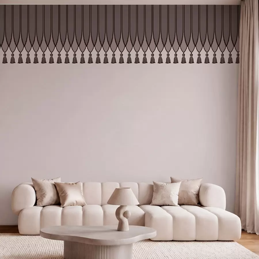 wall murals Декоративна ивица са ресама у лила тоновима w05544v1