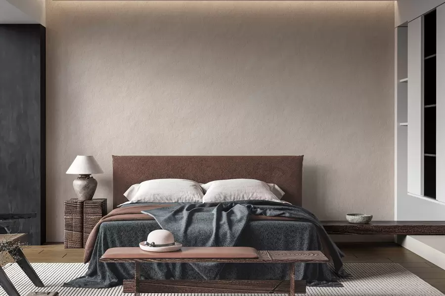 wall murals Светло беж позадина у стилу декоративног малтера, минимализам, текстура камена w09800