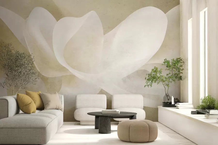 wall murals Апстрактне пастелне латице са меким провидним слојевима у акварел стилу w05603