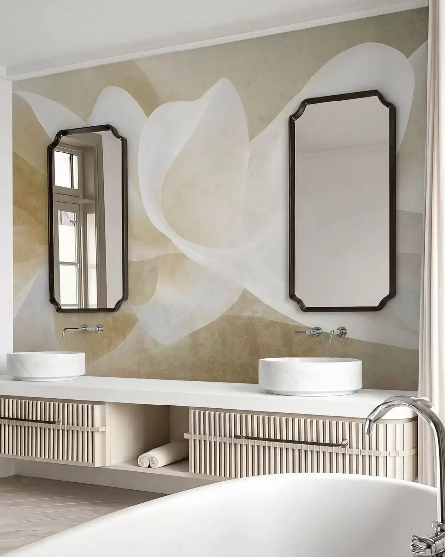 wall murals Апстрактне пастелне латице са меким провидним слојевима у акварел стилу w05603