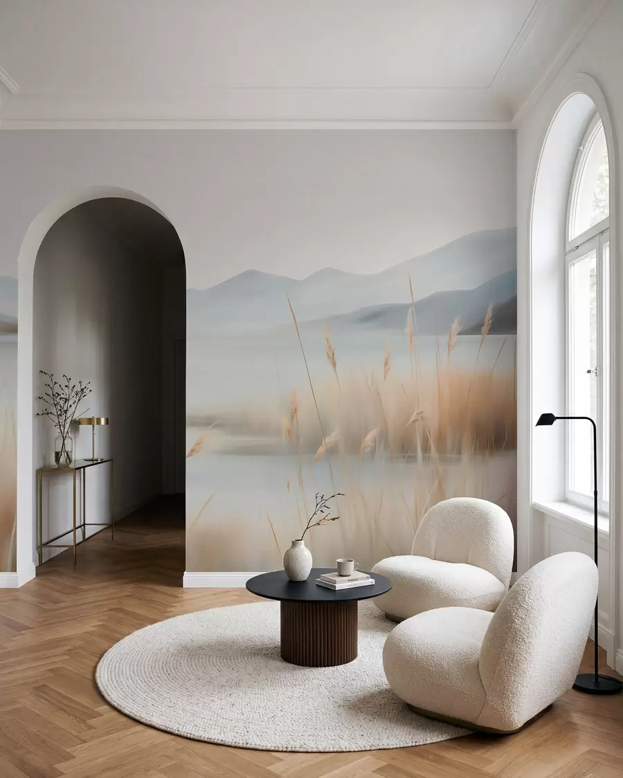 wall murals Апстрактни пејзаж планина и језера w05584