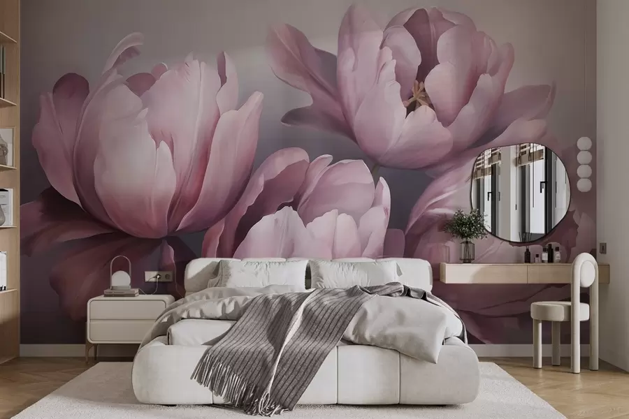 wall murals Апстрактна имитација слике тулипана w05593