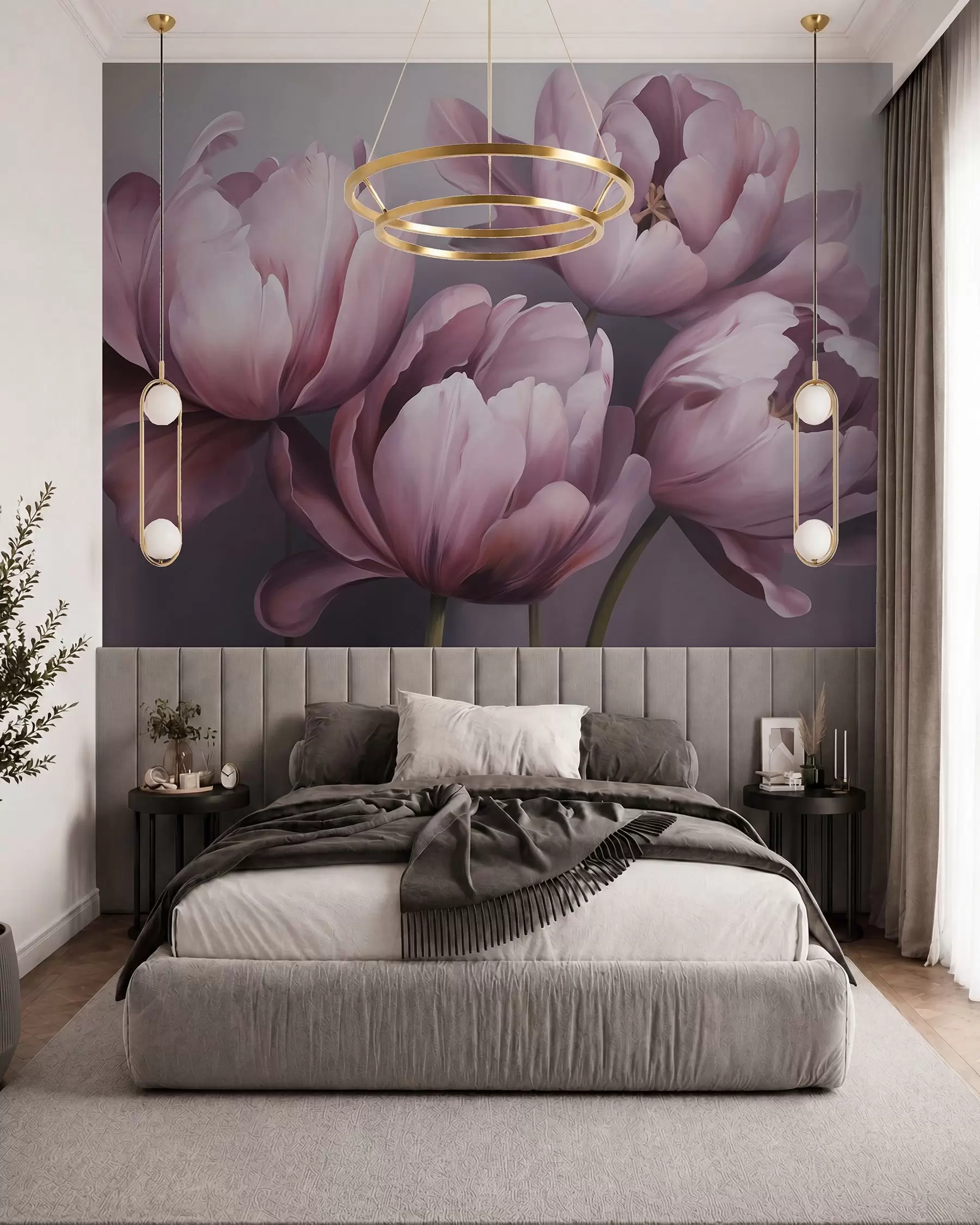 wall murals Апстрактна имитација слике тулипана w05593