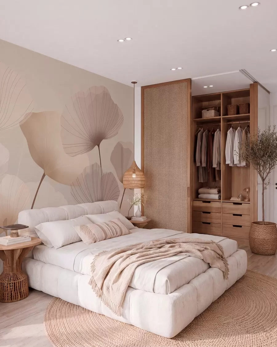 wall murals Елегантне латице на високим стабљикама у пастелним нијансама w05212
