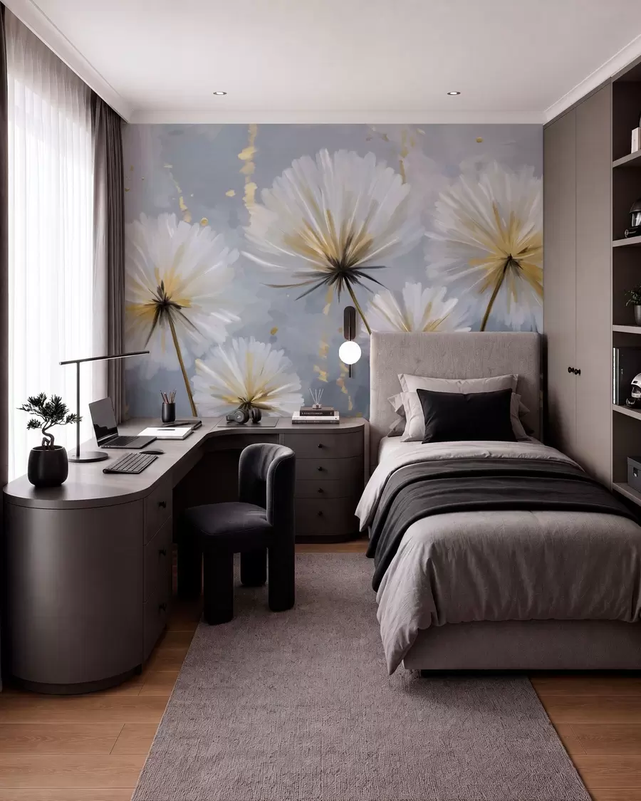 wall murals бујни маслачци у сликовитом стилу w05570
