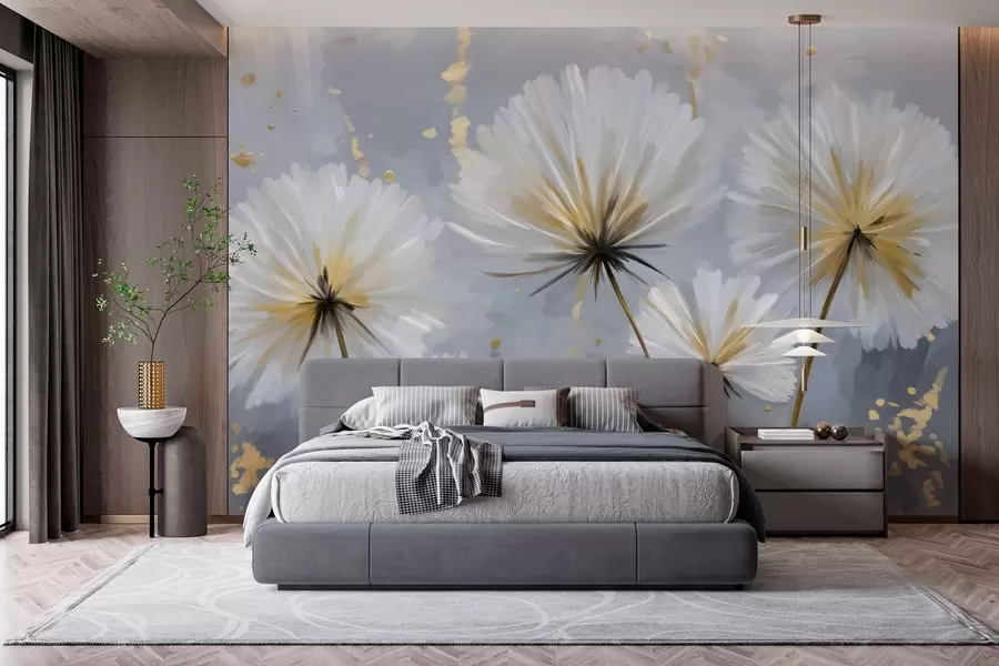 wall murals бујни маслачци у сликовитом стилу w05570