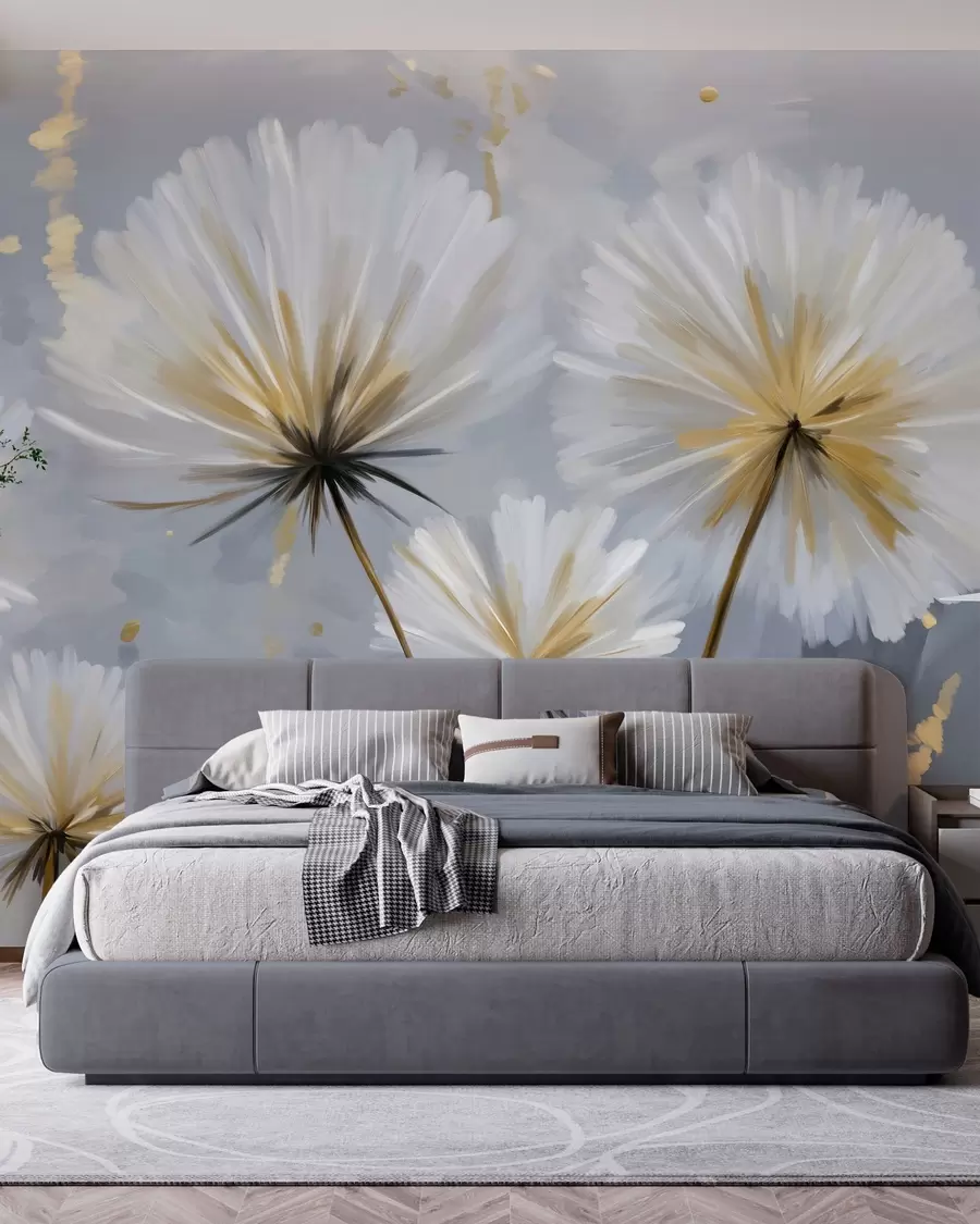 wall murals бујни маслачци у сликовитом стилу w05570