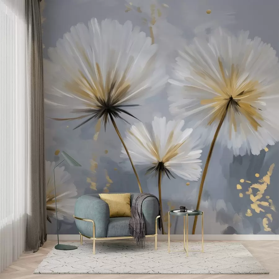 wall murals бујни маслачци у сликовитом стилу w05570