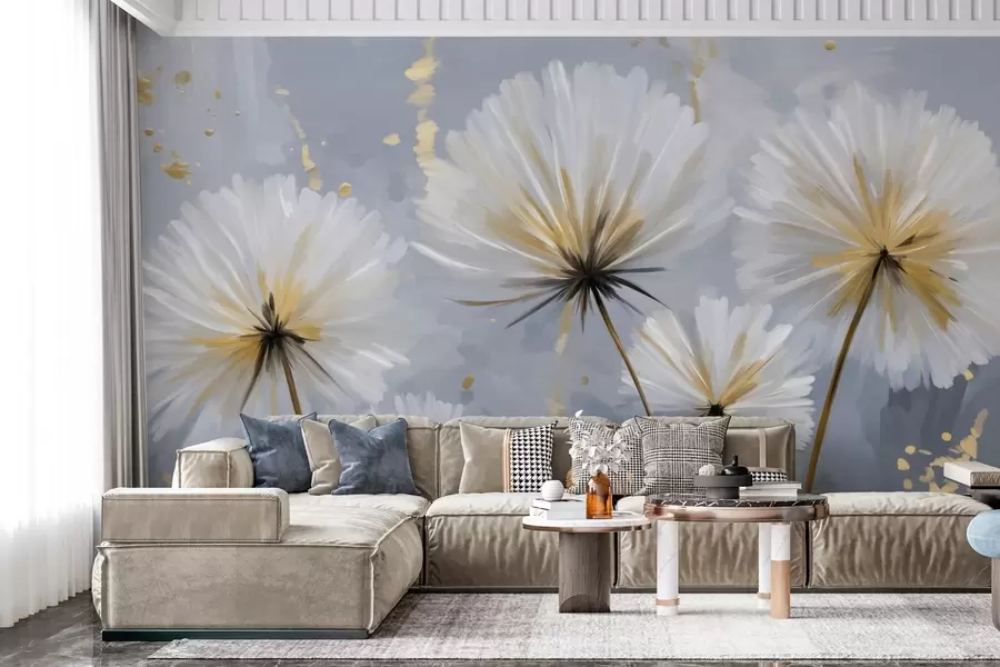 wall murals бујни маслачци у сликовитом стилу w05570