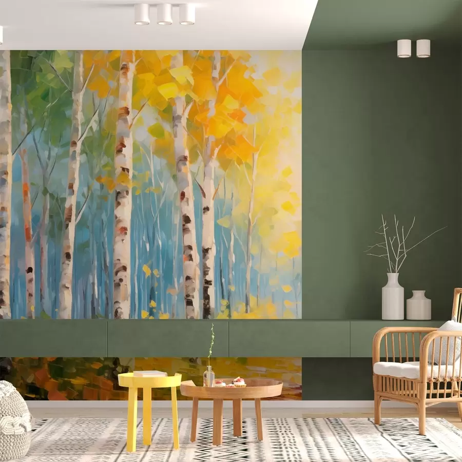wall murals Дрвеће, брезе w05620