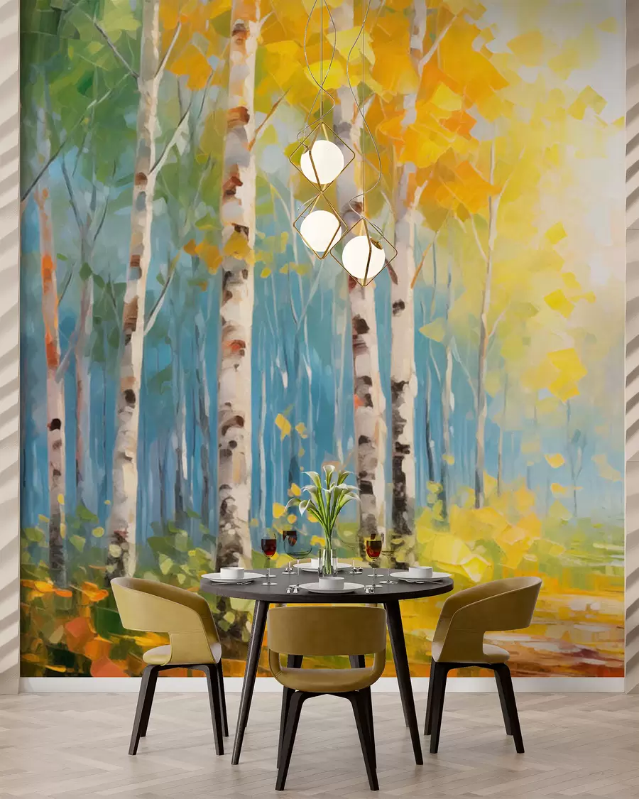 wall murals Дрвеће, брезе w05620