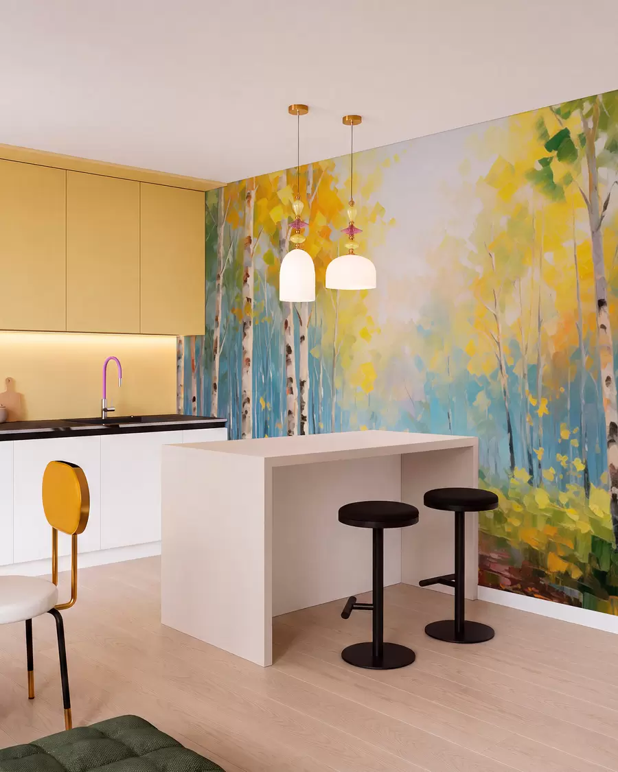 wall murals Дрвеће, брезе w05620
