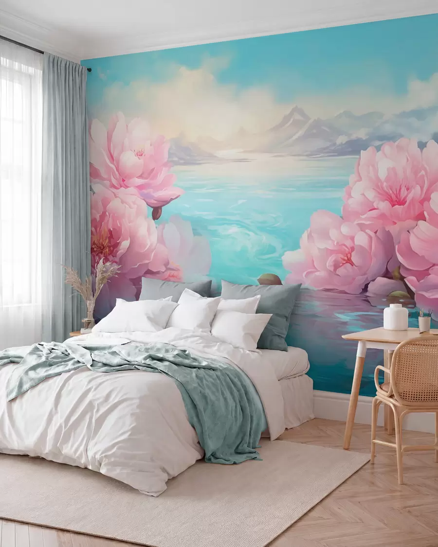 wall murals Језеро са цвећем w05621