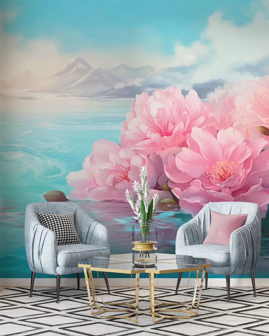 wall murals Језеро са цвећем w05621