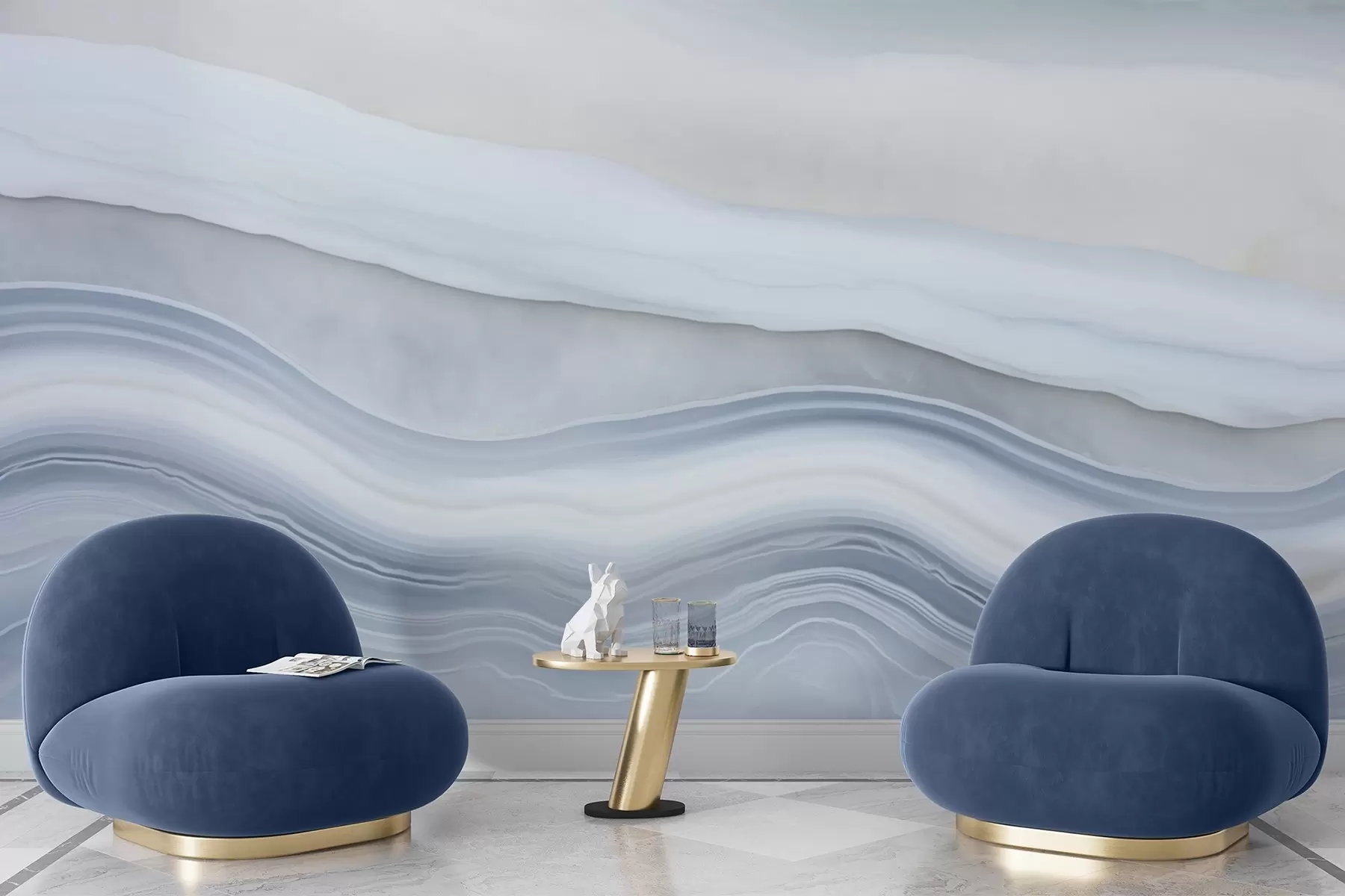 wall murals Имитација апстрактног узорка текстуре мермера w05634