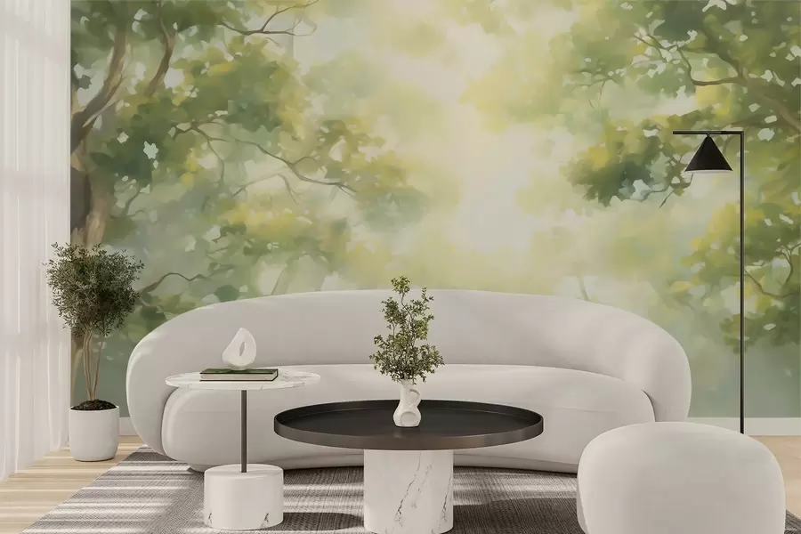 wall murals Апстрактна имитација слике грана дрвећа w05588