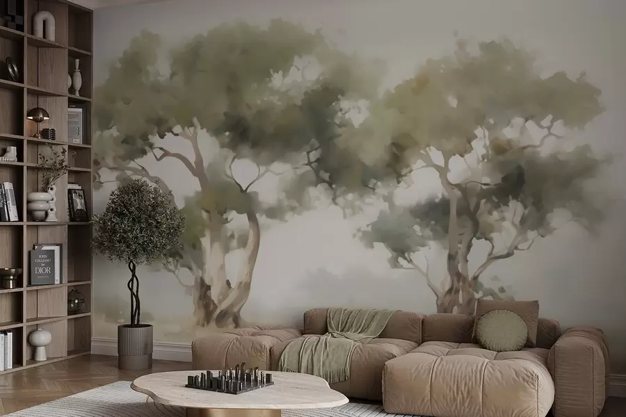 wall murals Апстрактно дрвеће имитација сликарства w05638