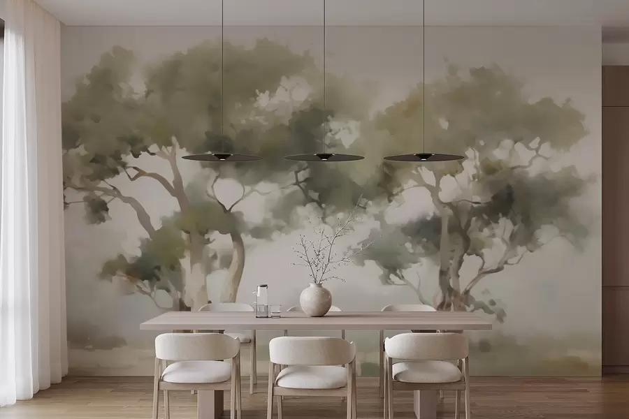 wall murals Апстрактно дрвеће имитација сликарства w05638