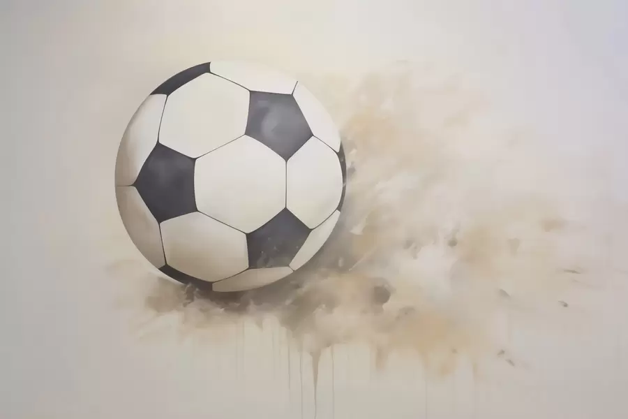 wall murals Сликање имитације фудбалске лопте w05640