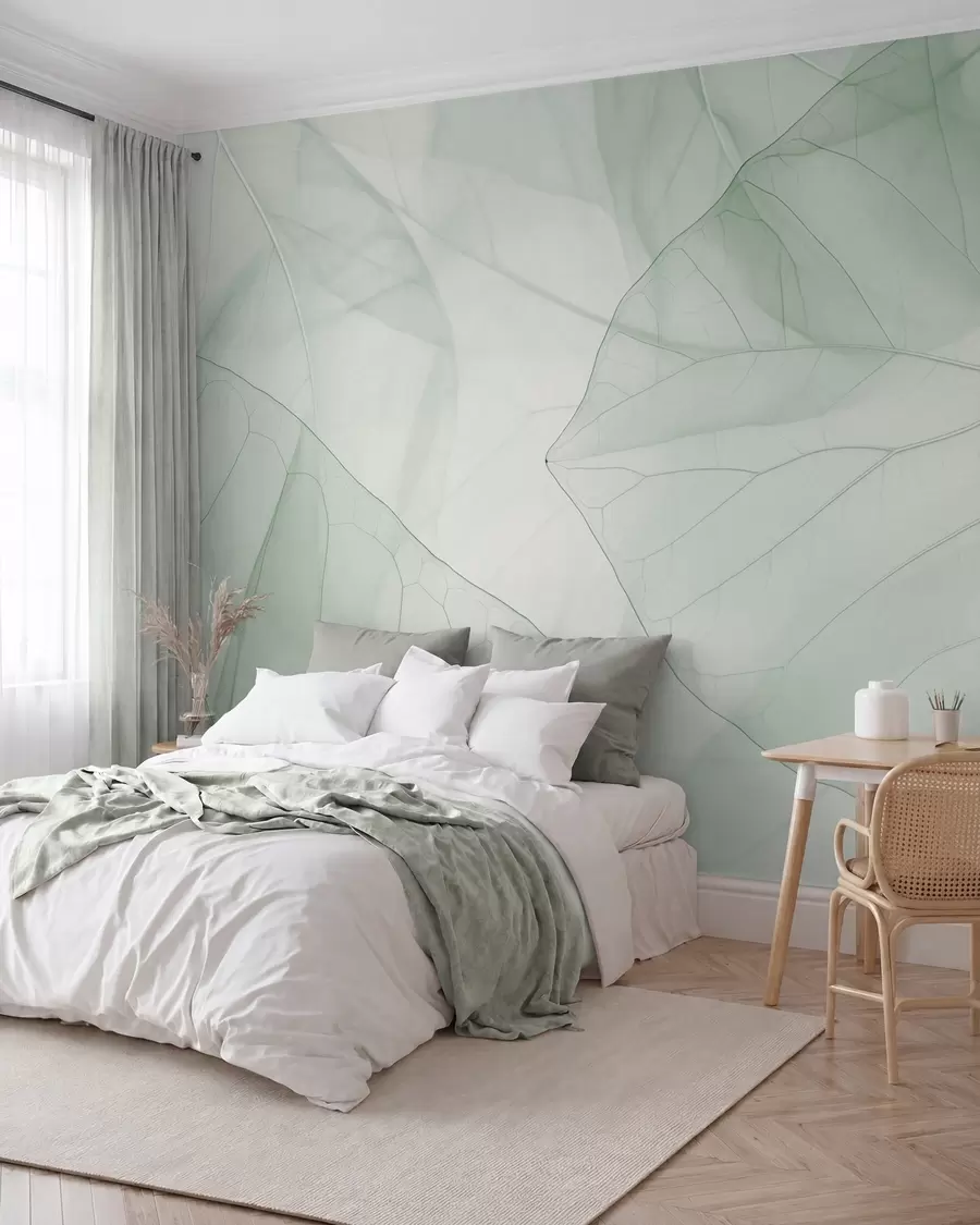 wall murals Апстрактне вене лишћа w05474