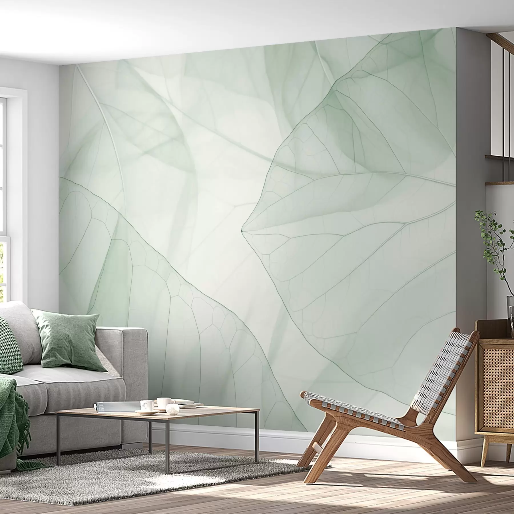 wall murals Апстрактне вене лишћа w05474