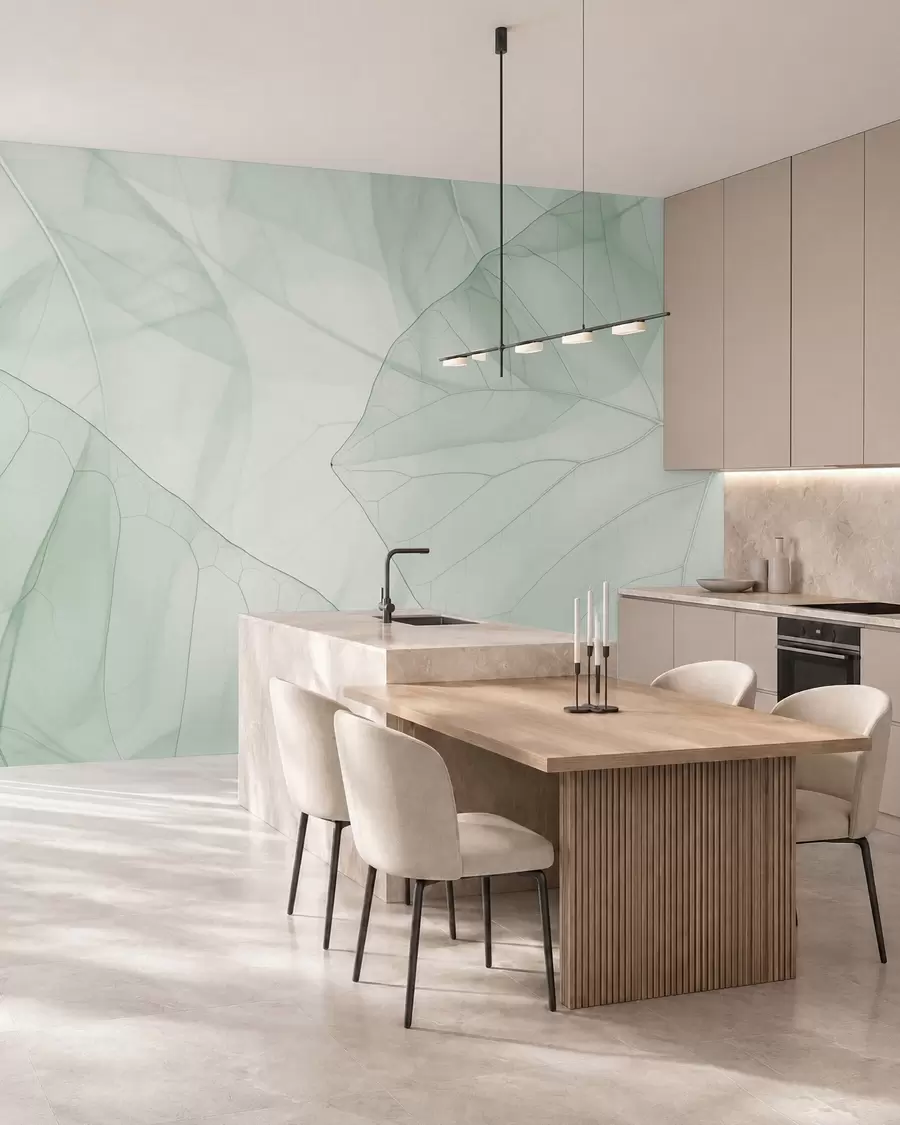 wall murals Апстрактне вене лишћа w05474