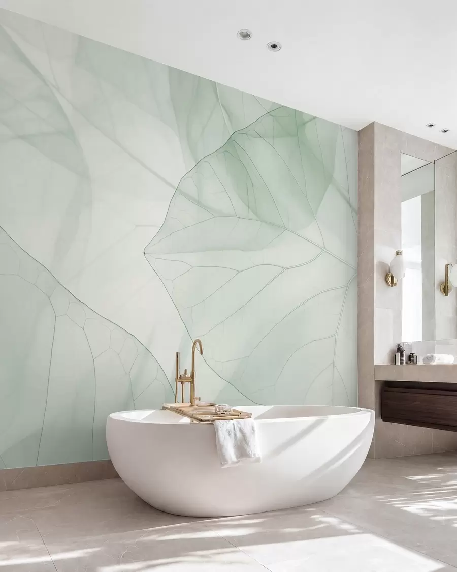 wall murals Апстрактне вене лишћа w05474