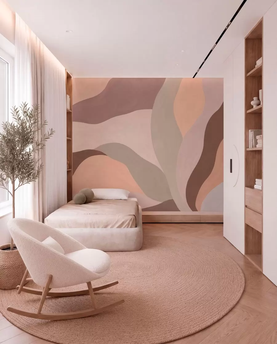 wall murals Апстрактни течни облици у пастелним тоновима w05629