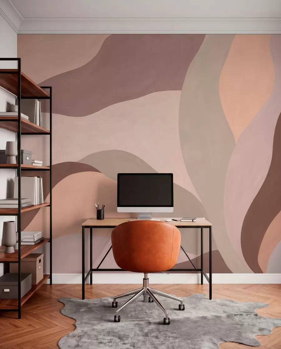 wall murals Апстрактни течни облици у пастелним тоновима w05629