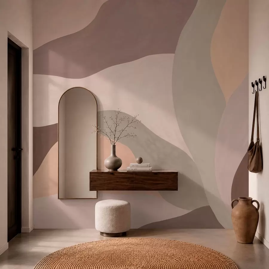 wall murals Апстрактни течни облици у пастелним тоновима w05629