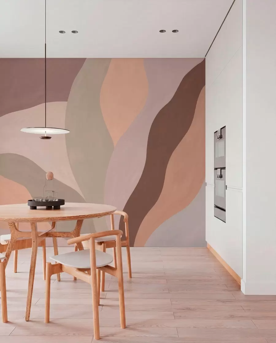wall murals Апстрактни течни облици у пастелним тоновима w05629