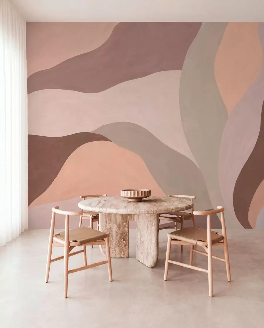 wall murals Апстрактни течни облици у пастелним тоновима w05629
