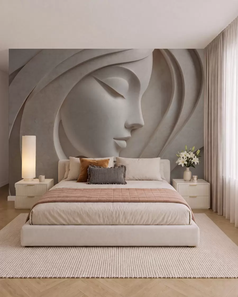 wall murals Женски профил у стилу барељефа w05569